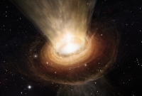 Черной дырой, расположенной в центре нашей галактики, поглощаются газовые облака
