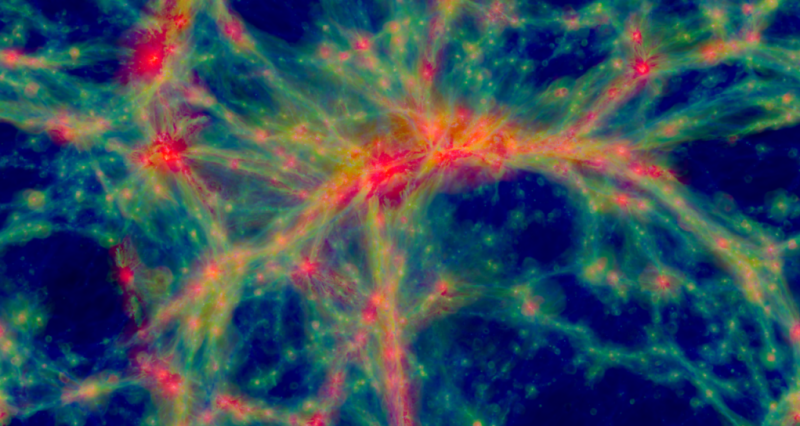 Впервые астрономы запечатлели «образ» темной материи, соединяющей галактики