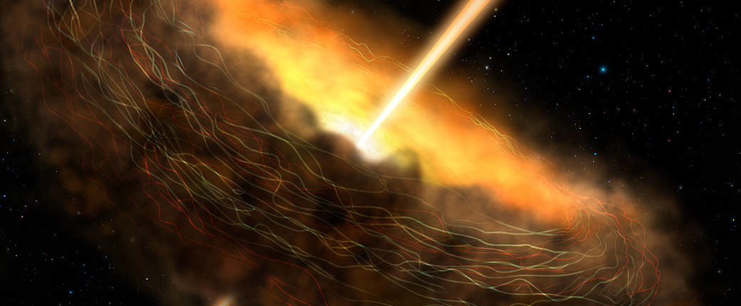 NASA показало как черная дыра поглощает материал