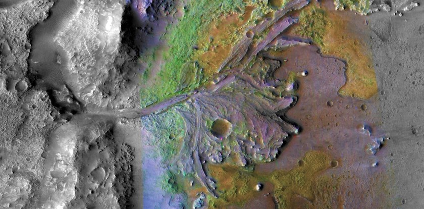 Опубликована фотография дельты высохшей марсианской реки