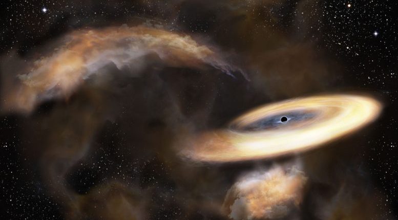 Астрономы обнаружили скрытую черную дыру в Галактическом Центре