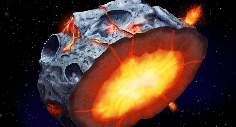Учёные: на металлических астероидах возможно извержение вулканов