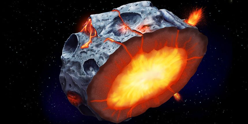 На поверхности астероидов могли быть вулканы