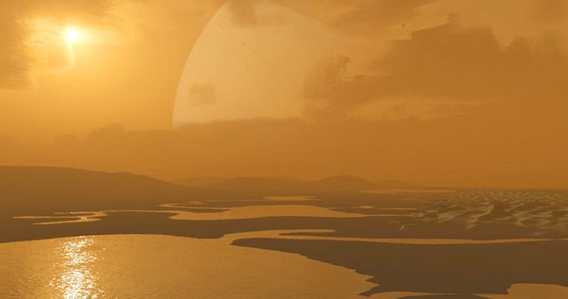 «Кольца» вокруг озер Титана могут быть созданы из инопланетных кристаллов
