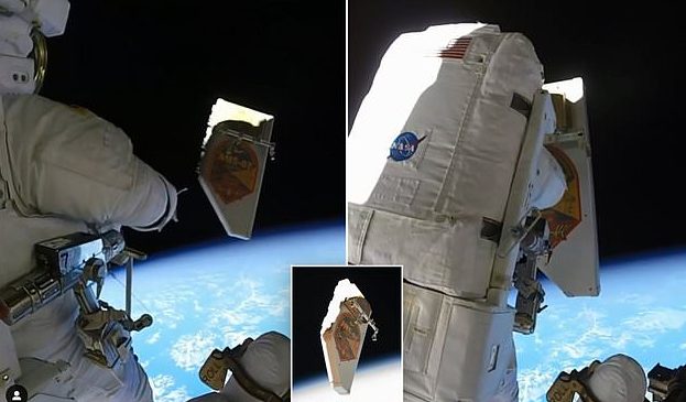 НАСА поделилась видео о том, как астронавт выбрасывает мусор в космос