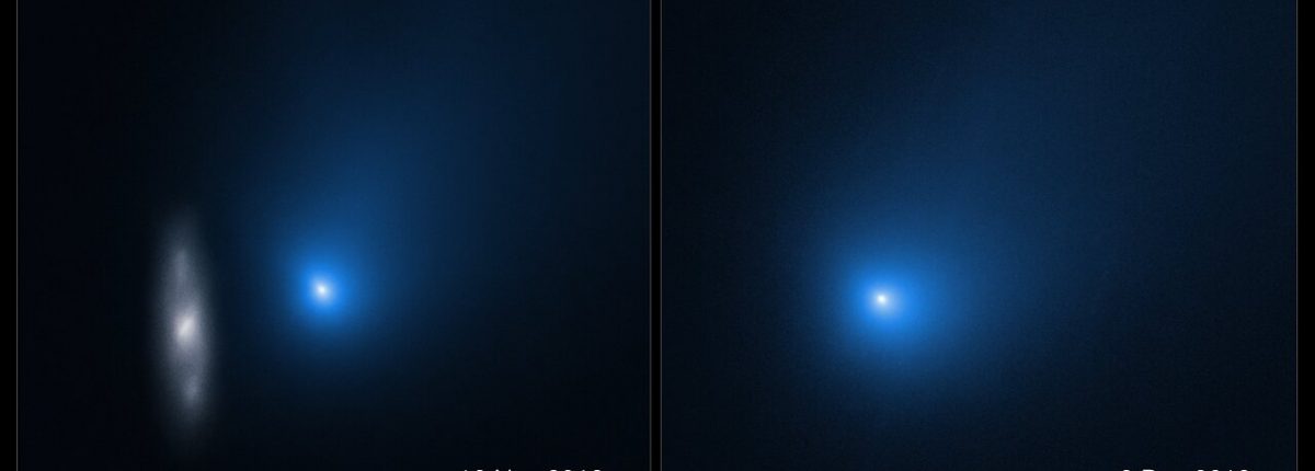«Хаббл» поделился невероятными снимками кометы Борисова, летящей мимо Земли
