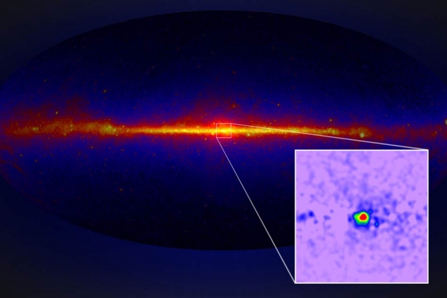 Темная материя может скрываться в ядре нашей галактики, испуская гамма-лучи