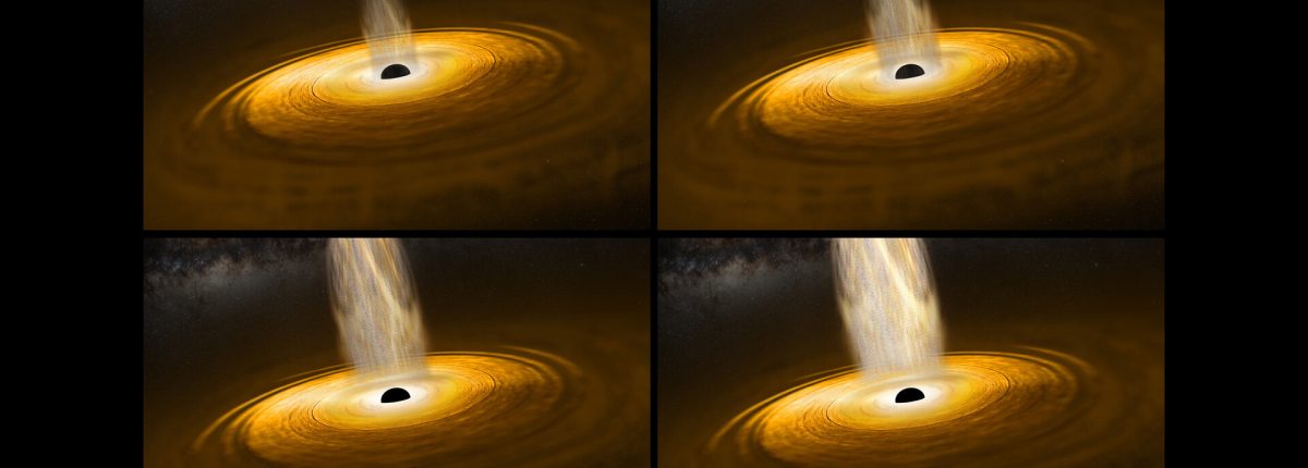 Астрономы отобразили газовые завихрения колеблющейся черной дыры