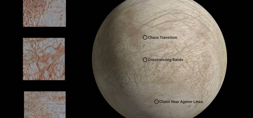 NASA приближается к изумительной «местности хаоса» Европы — спутника Юпитера