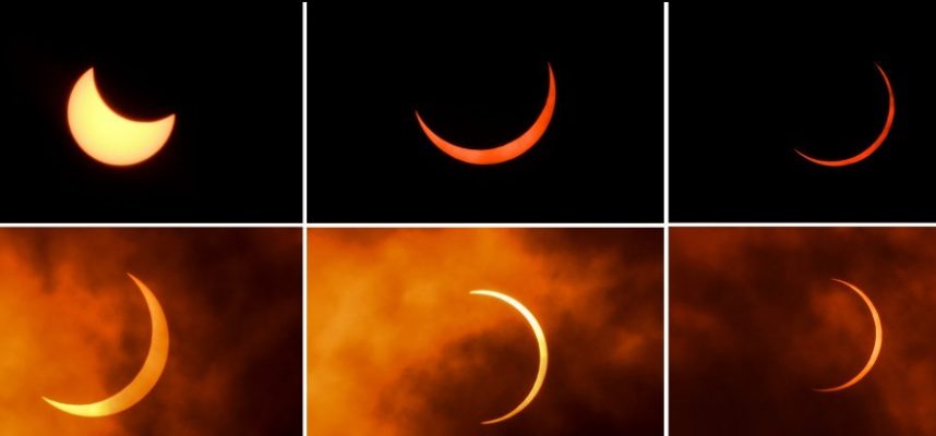 Фото захватывающего солнечного затмения «Кольцо Огня»