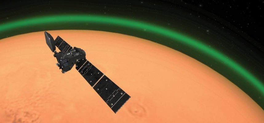 Астрономы обнаружили зеленое свечение в атмосфере Марса