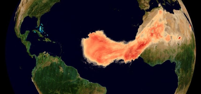Крупнейший в истории пылевой шлейф из Сахары охватил Атлантику