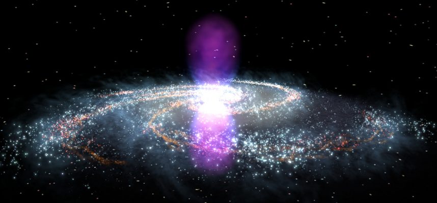 Обнаружен загадочный газ, извергающийся из центра нашей Галактики