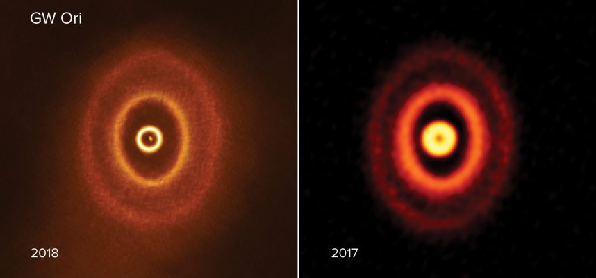 В созвездии Ориона находится протопланетная система с 3 звездами