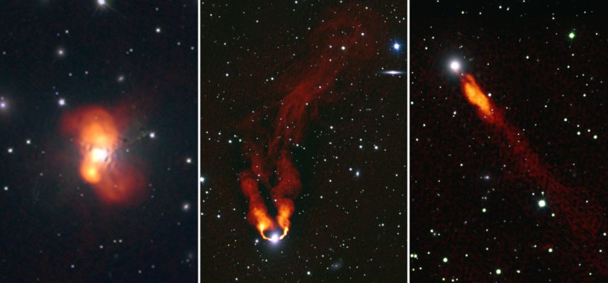 Астрономы сфотографировали галактики, похожие на пламя, горящее в темноте
