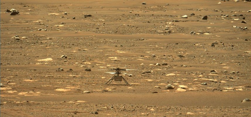 Первый полет вертолета Ingenuity на Марсе. Видео