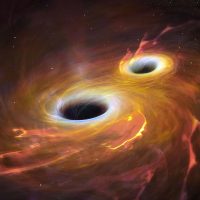 Сногсшибательная визуализация НАСА показывает столкновение черных дыр