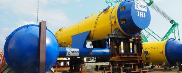 Япония сбрасывает гигантскую турбину в океан, чтобы использовать «безграничную» энергию