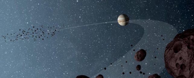 Загадочная асимметрия астероидов Юпитера наконец может быть объяснена