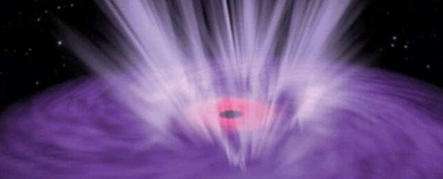 Сверхмассивные черные дыры могут дуть с ветром до трети скорости света