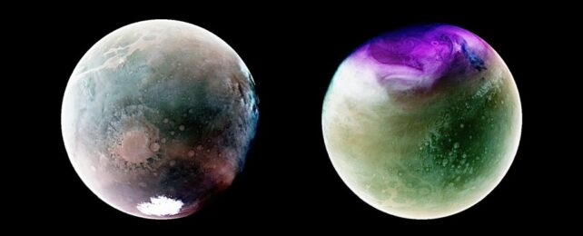 Это Марс в ультрафиолете, и он никогда не выглядел более чуждым