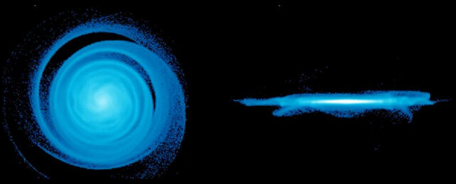 Впервые в астрономии была замечена старейшая известная спиральная галактика с водоемообразной рябью