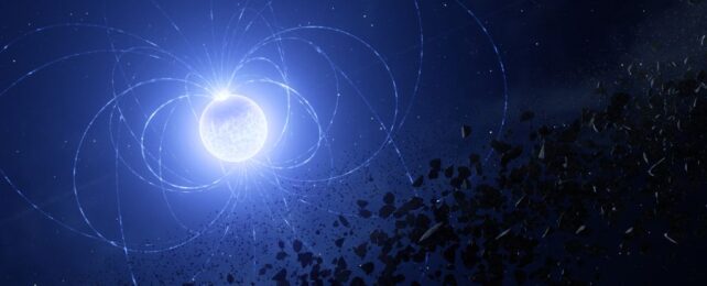 Металлический шрам поглощённой планеты раскрывает каннибалистическое прошлое звезды-зомби