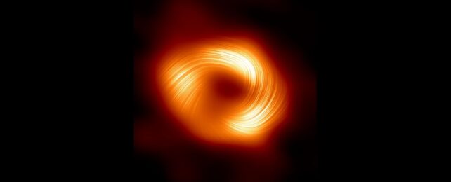 Магнитные отпечатки черной дыры Млечного Пути обнаружены на потрясающем изображении