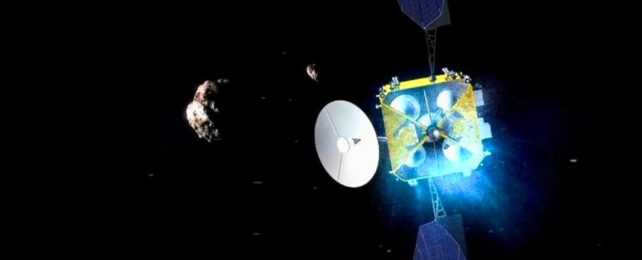 Artist’s impression of Tianwen-2 approaching near-Earth asteroid 2016HO3. Китайский Tianwen-2 запускается, чтобы захватить первые образцы астероидов «Живые ископаемые»