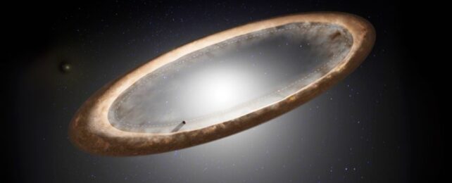 Что -то искажает диск вокруг одной из самых ярких звезд в нашем небе