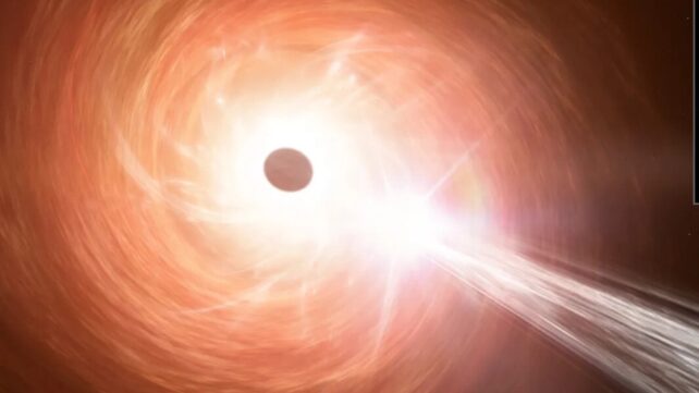 An artist’s concept of a supermassive black hole. Ранняя Вселенная позволила черным дырам нарушать правила, коротко