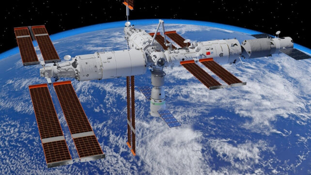 Artist’s rendering of the Tiangong space station. Мышь только что родила после полета в космос. Вот почему это так важно.