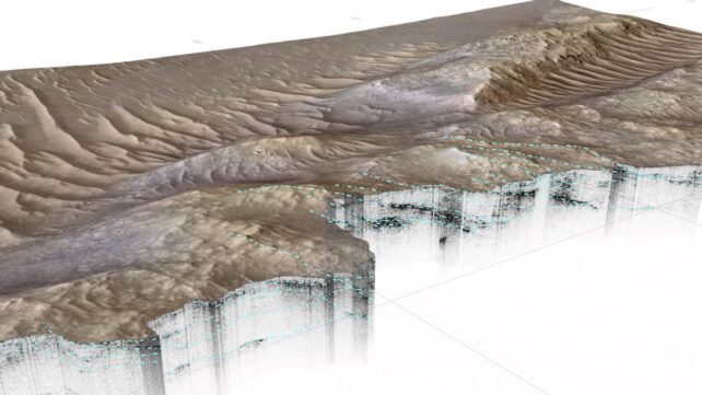 Скрытая древняя речная система найдена глубоко под поверхностью Марса