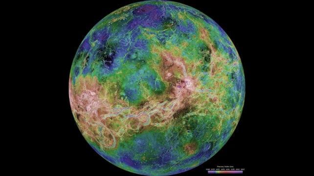 An image of Venus created through radar observations. Новый компьютерный чип наконец-то сможет противостоять адскому ландшафту Венеры